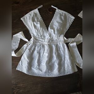White Eyelet Lace  Top